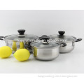 16-18-20cm Stainless steel 6pcs pot set/cooking pot/kitchenware